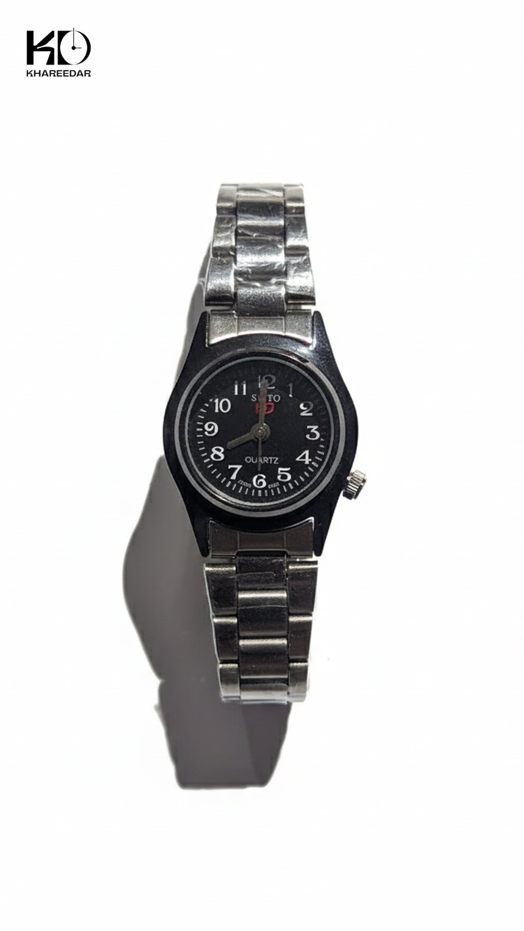Classic Black Dial Quartz Watch for Women | With Free Box