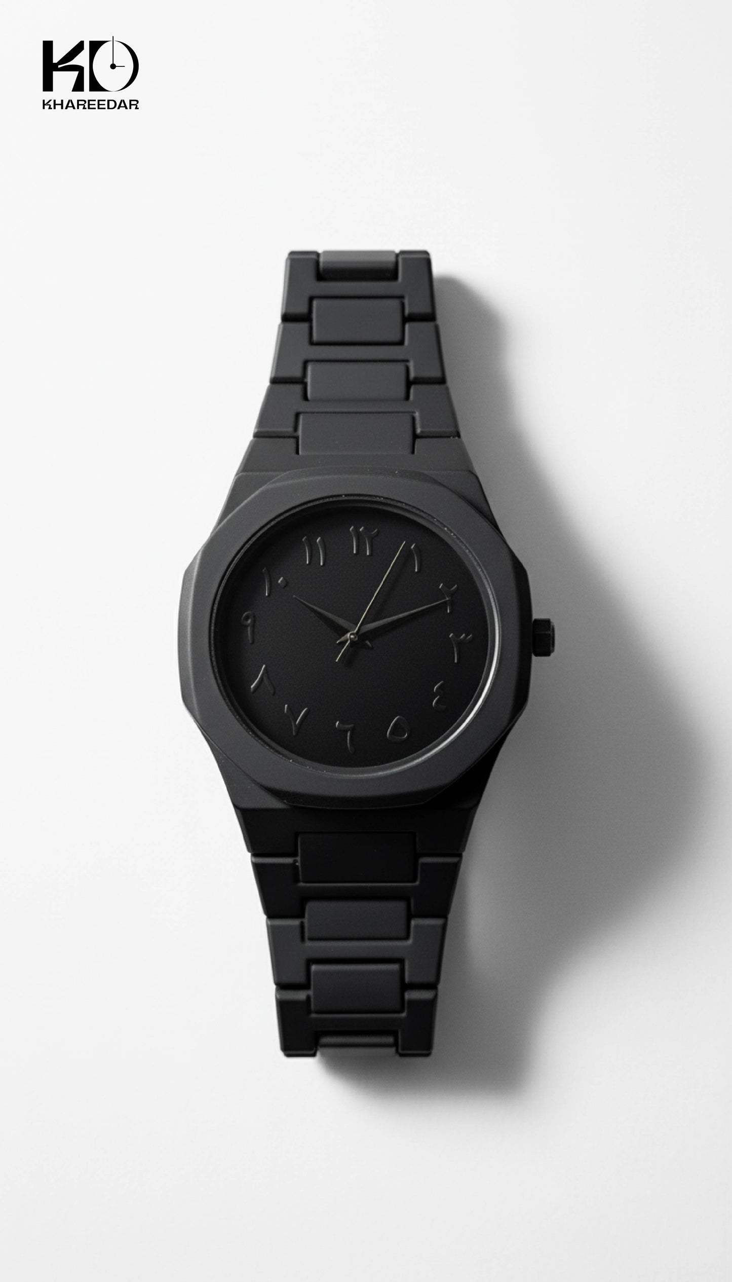 Black Arabic Aura Watch For Men – Elegant Design, Arabic Numerals| With Free Box